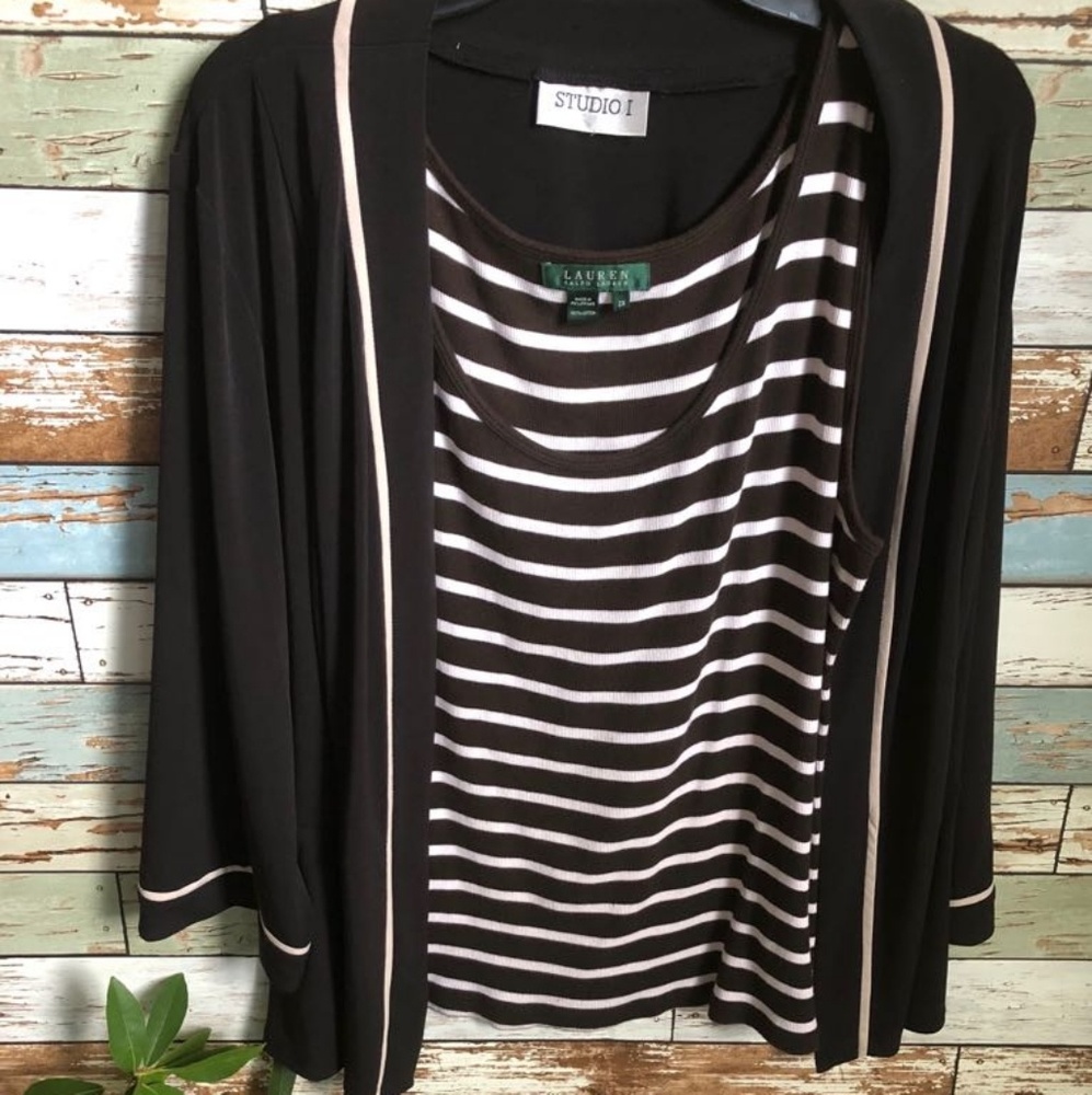 Plus size brown cardigan